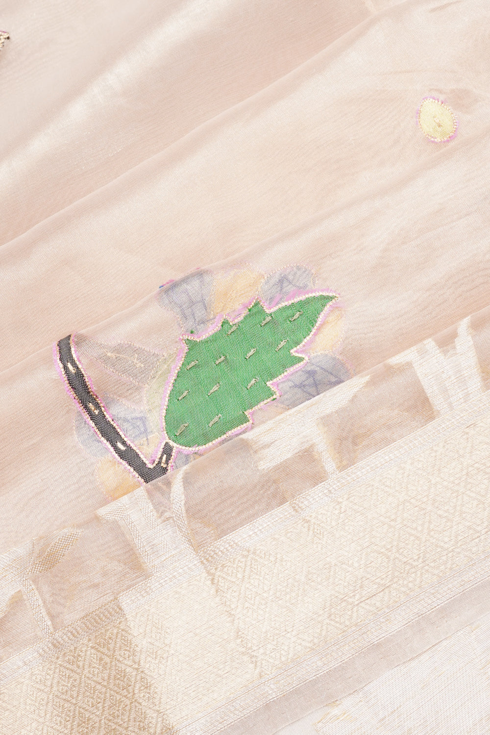 Banarasi Silk Tissue Cream Saree