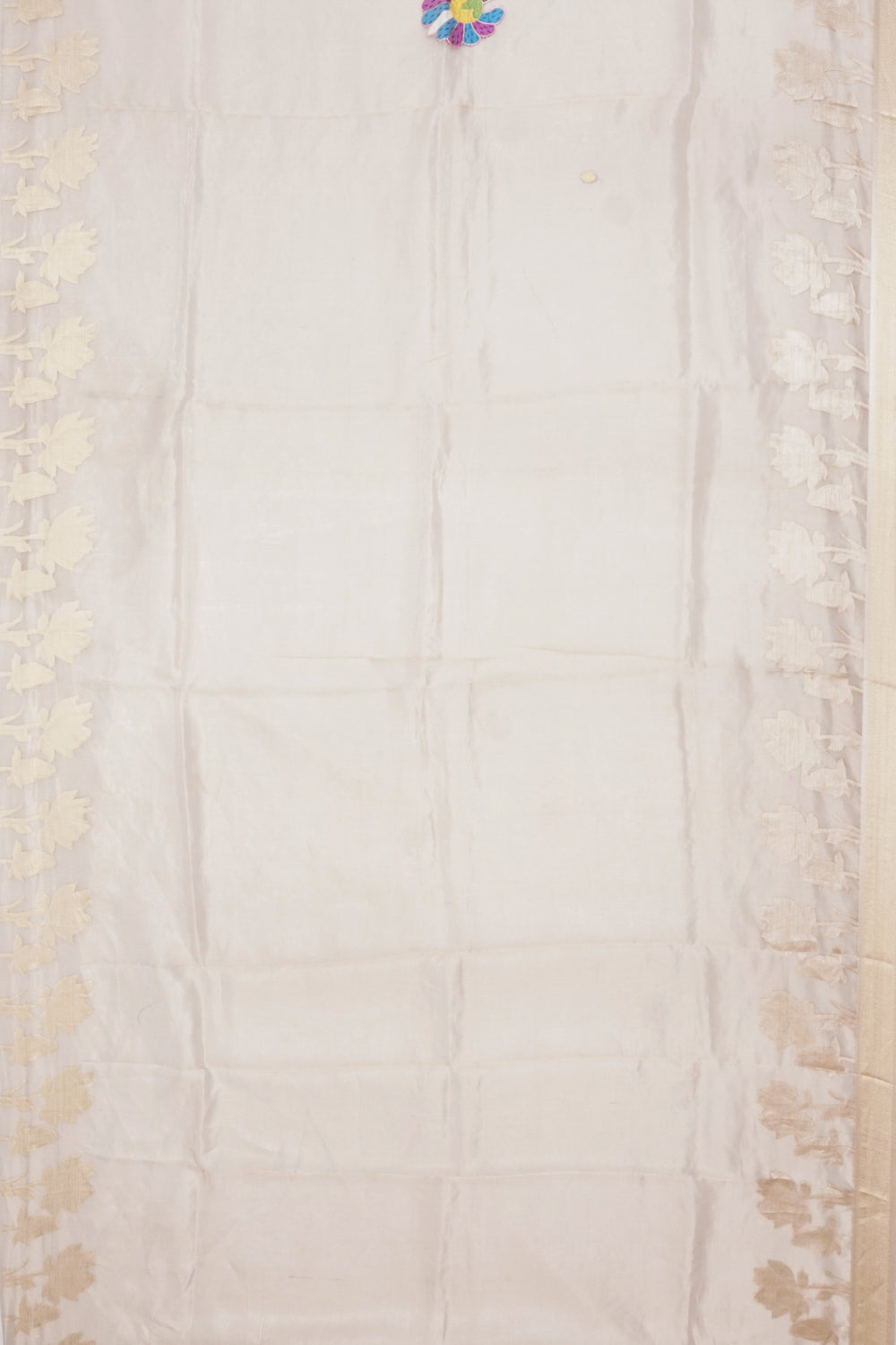 Banarasi Silk Tissue Cream Saree