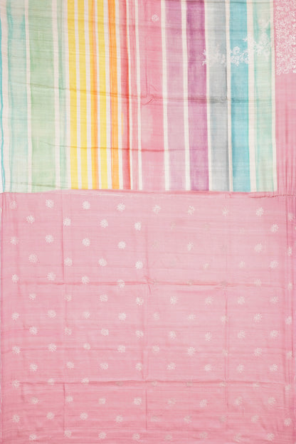 Tussar Lines Multi-Color Saree