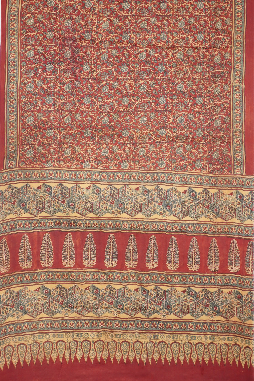 Chanderi Silk Printed Brown Saree