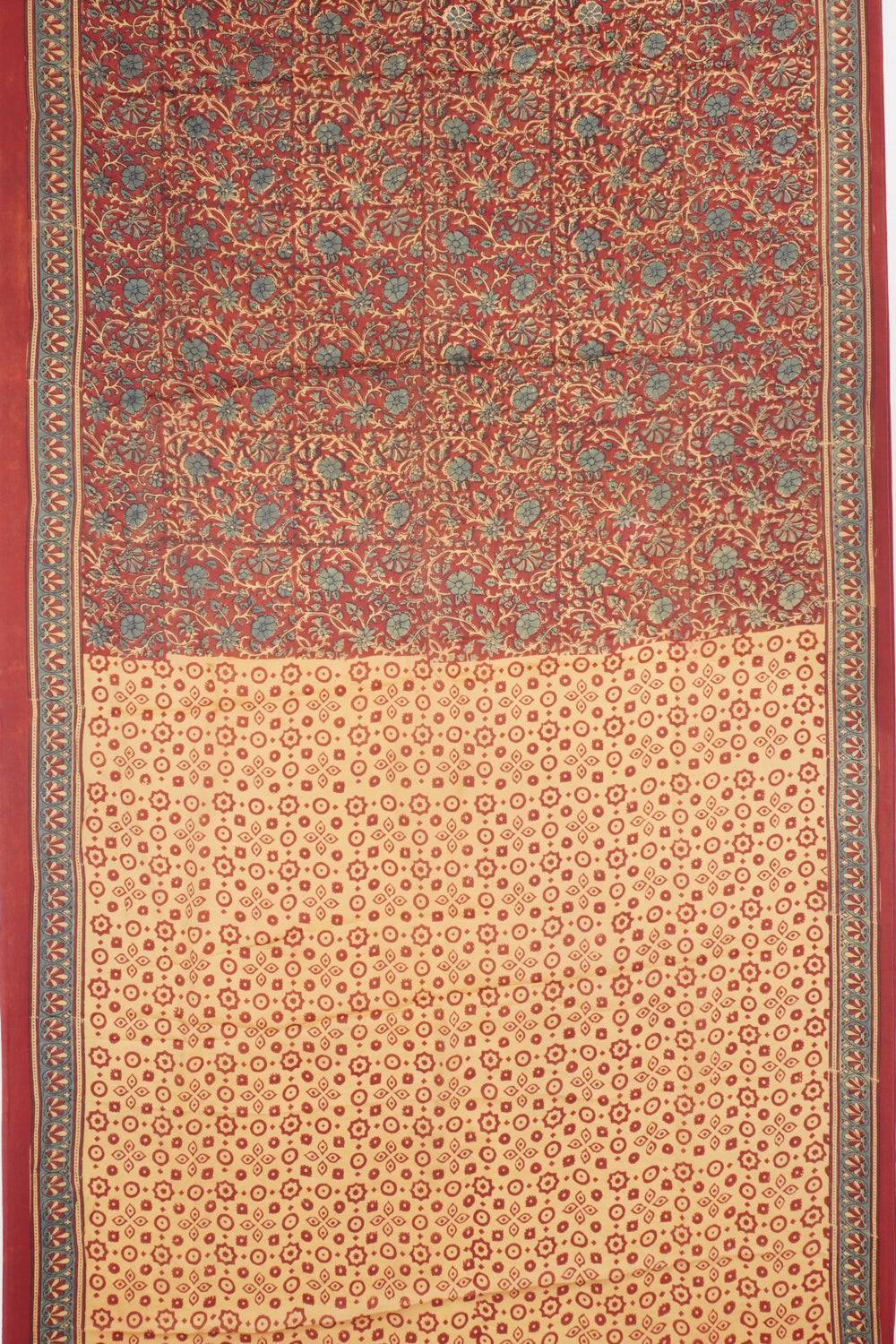 Chanderi Silk Printed Brown Saree