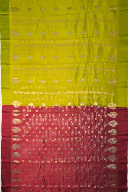 Banarasi Silk Brocade Green Saree