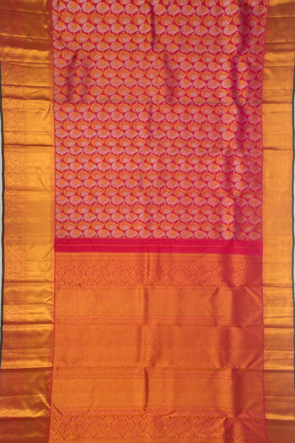 Kanchipuram Silk Brocade Pink Saree