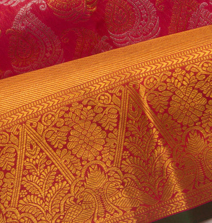 Kanchipuram Silk Brocade Pink Saree