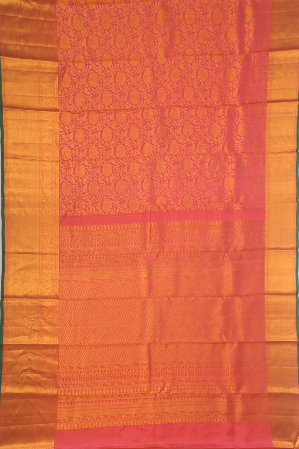Kanchipuram Silk Jaal Pink Saree