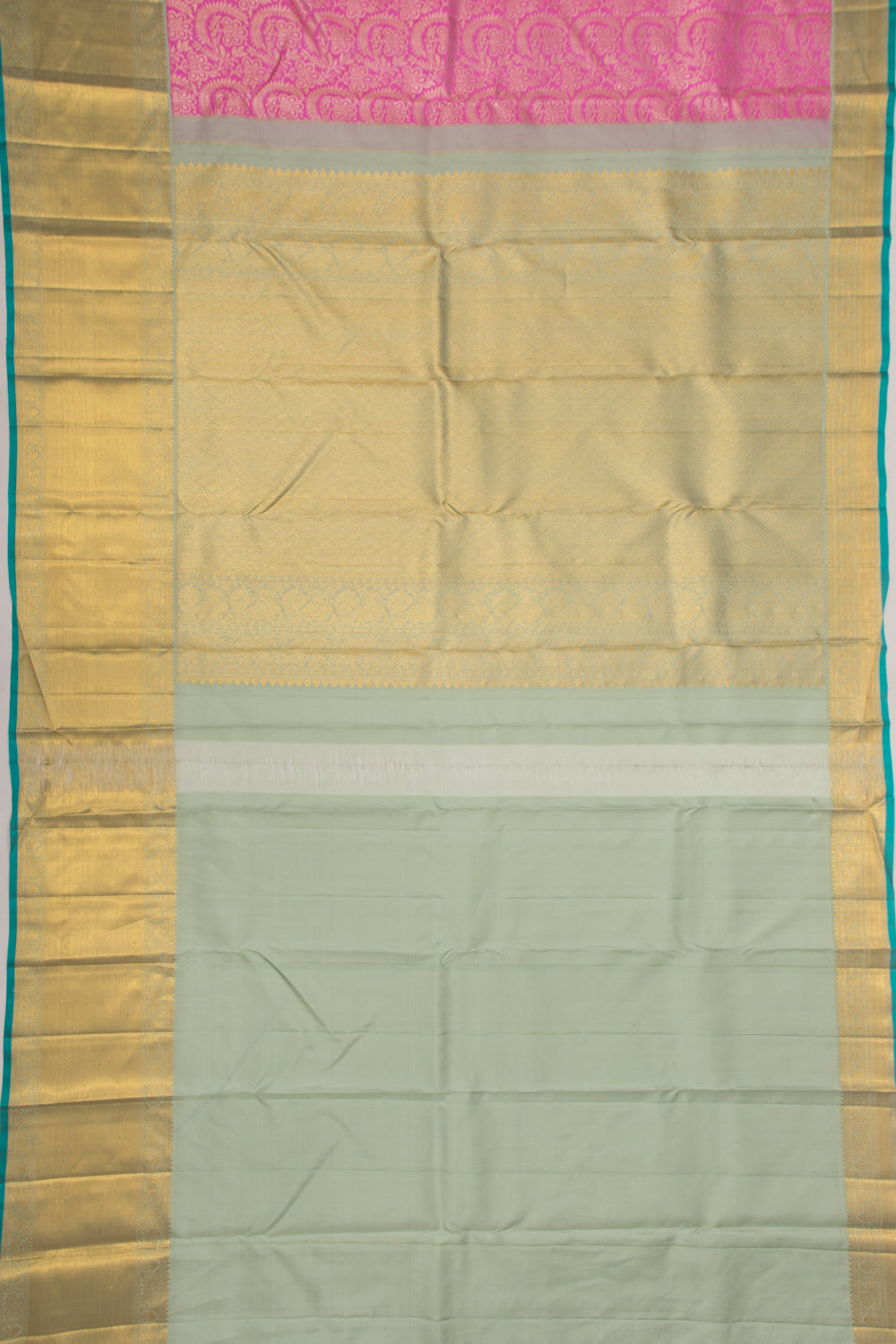 Kanchipuram Silk Brocade Pink Saree