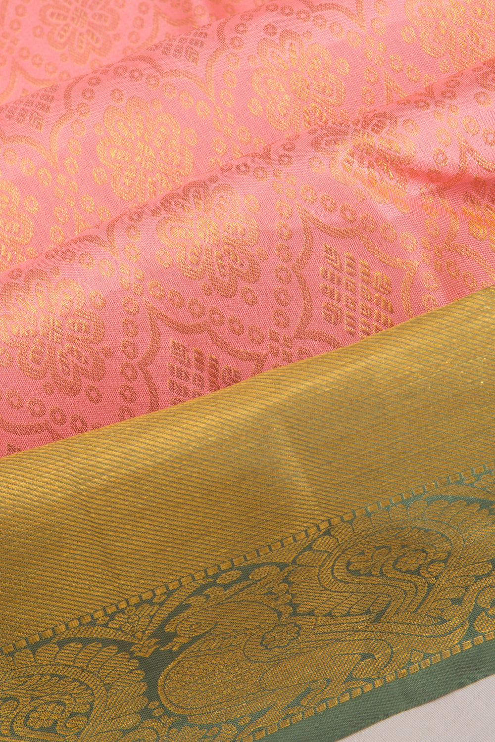 Taranga Kanchi Silk Brocade Baby Pink Saree