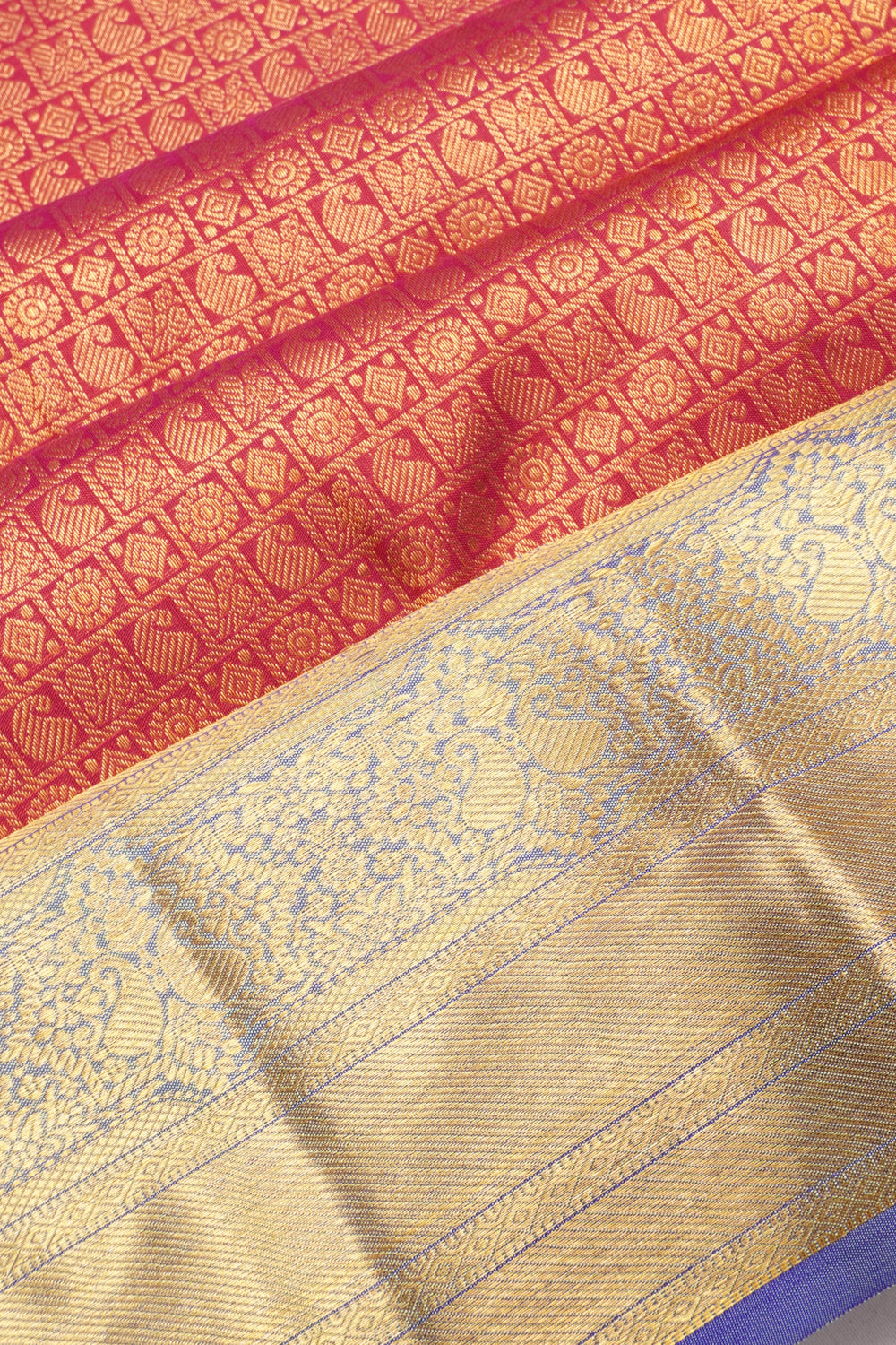 Taranga Kanchi Silk Brocade Pink Saree
