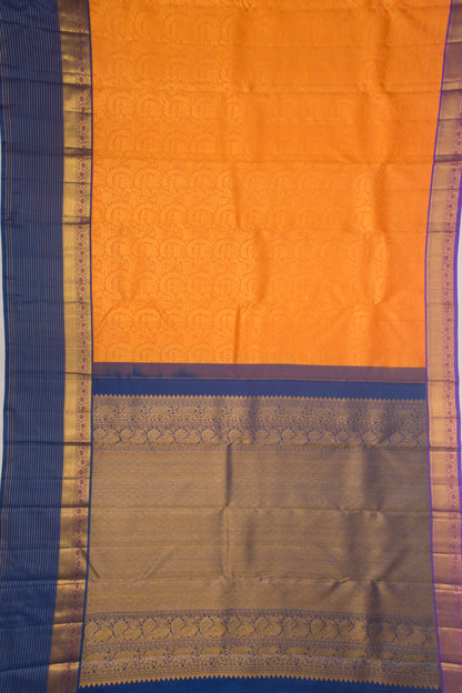 Taranga Kanchi Silk Brocade Orange Saree