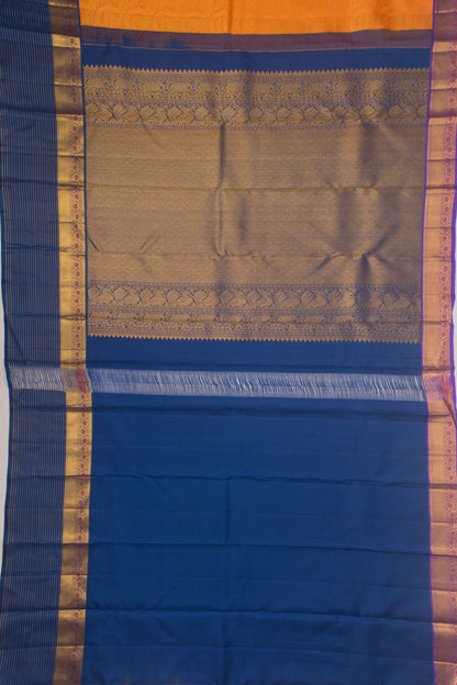 Taranga Kanchi Silk Brocade Orange Saree