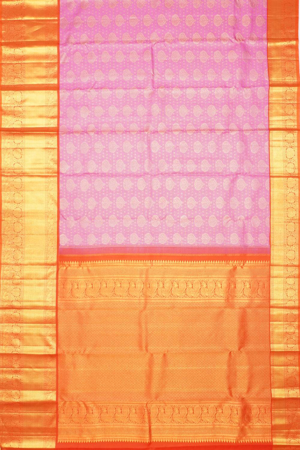 Taranga Kanchi Silk Checks And Butta Pink Saree