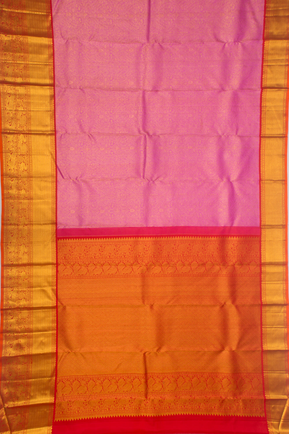Taranga Kanchi Silk Brocade Pink Saree