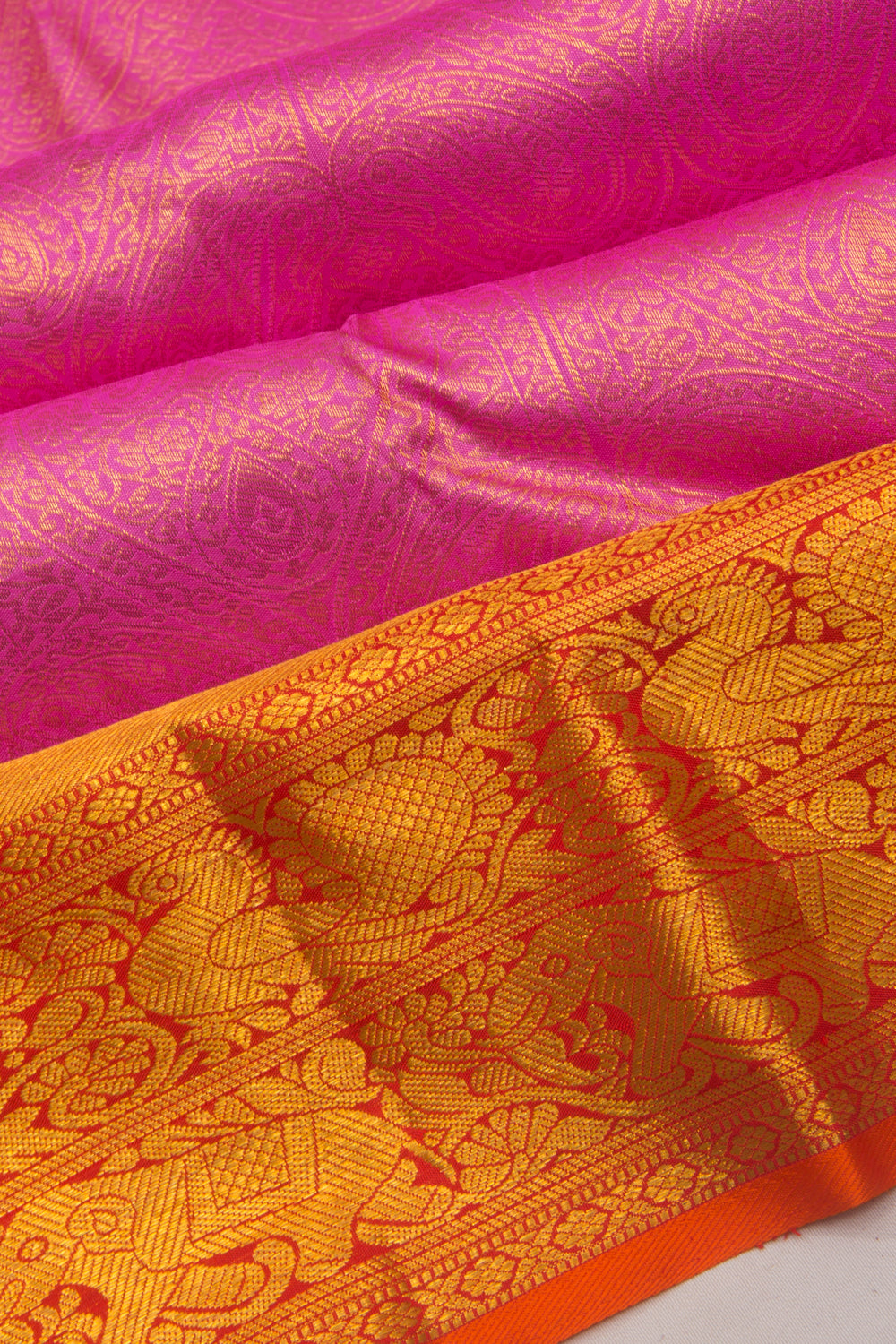 Taranga Kanchi Silk Brocade Pink Saree