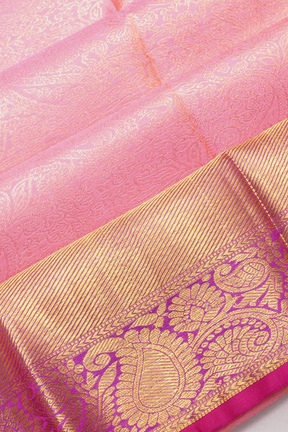 Taranga Kanchi Silk Brocade Baby Pink Saree