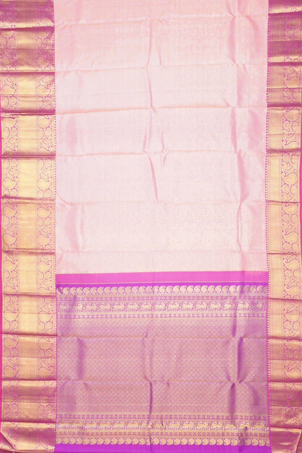 Taranga Kanchi Silk Brocade Baby Pink Saree