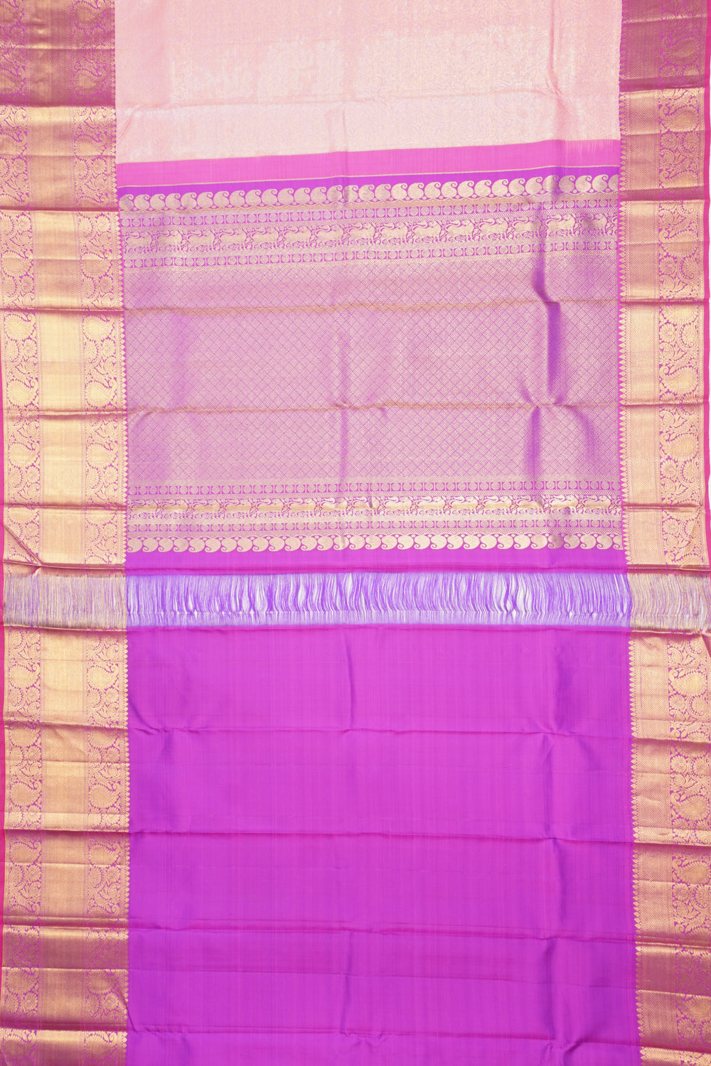 Taranga Kanchi Silk Brocade Baby Pink Saree
