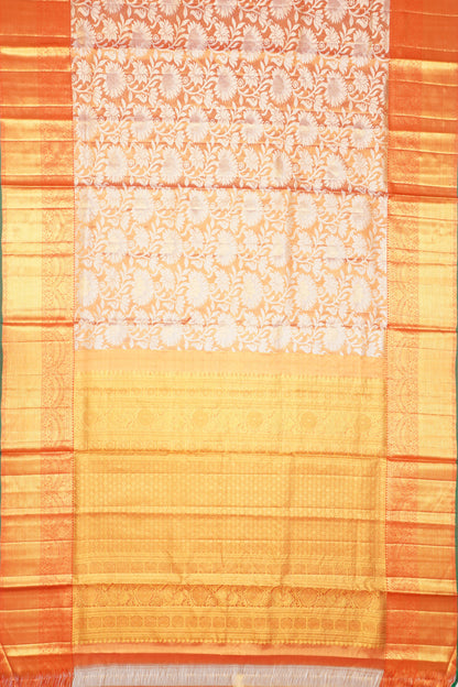 Taranga Kanchi Silk Tissue Brocade Orange Saree