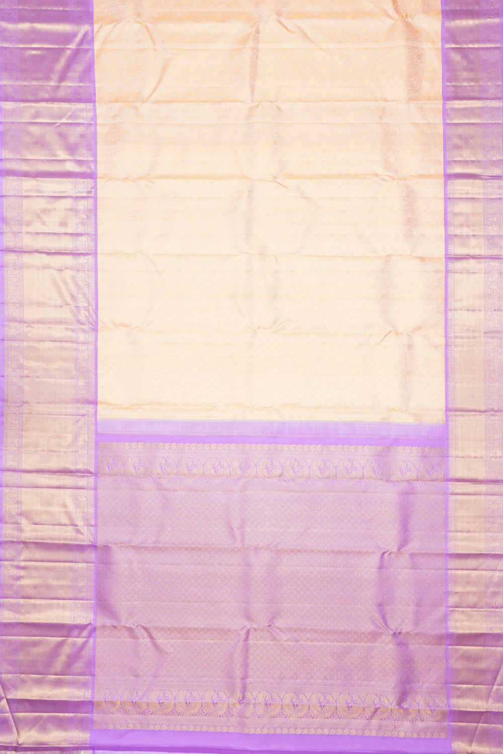 Taranga Kanchi Silk Brocade Peach Saree