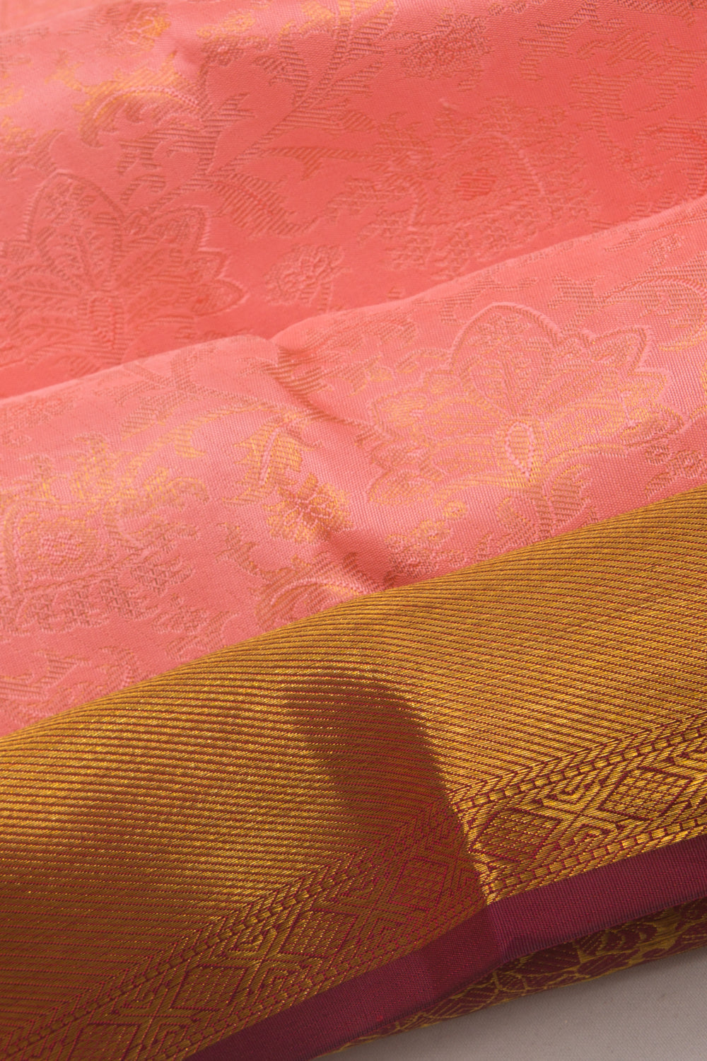 Taranga Kanchi Silk Jaal Pink Saree