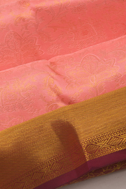 Taranga Kanchi Silk Jaal Pink Saree