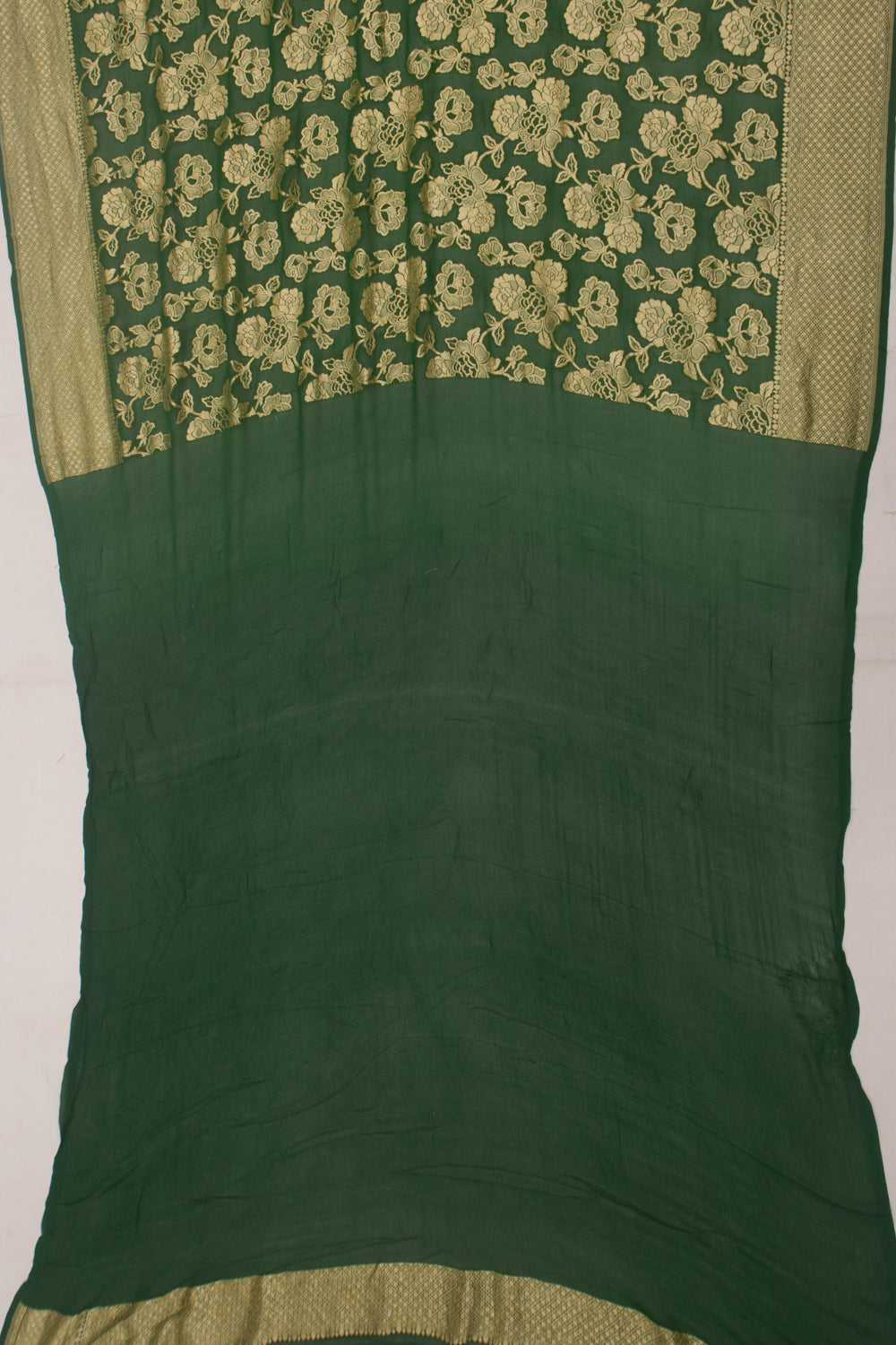 Banarasi Georgette Jaal Green Saree