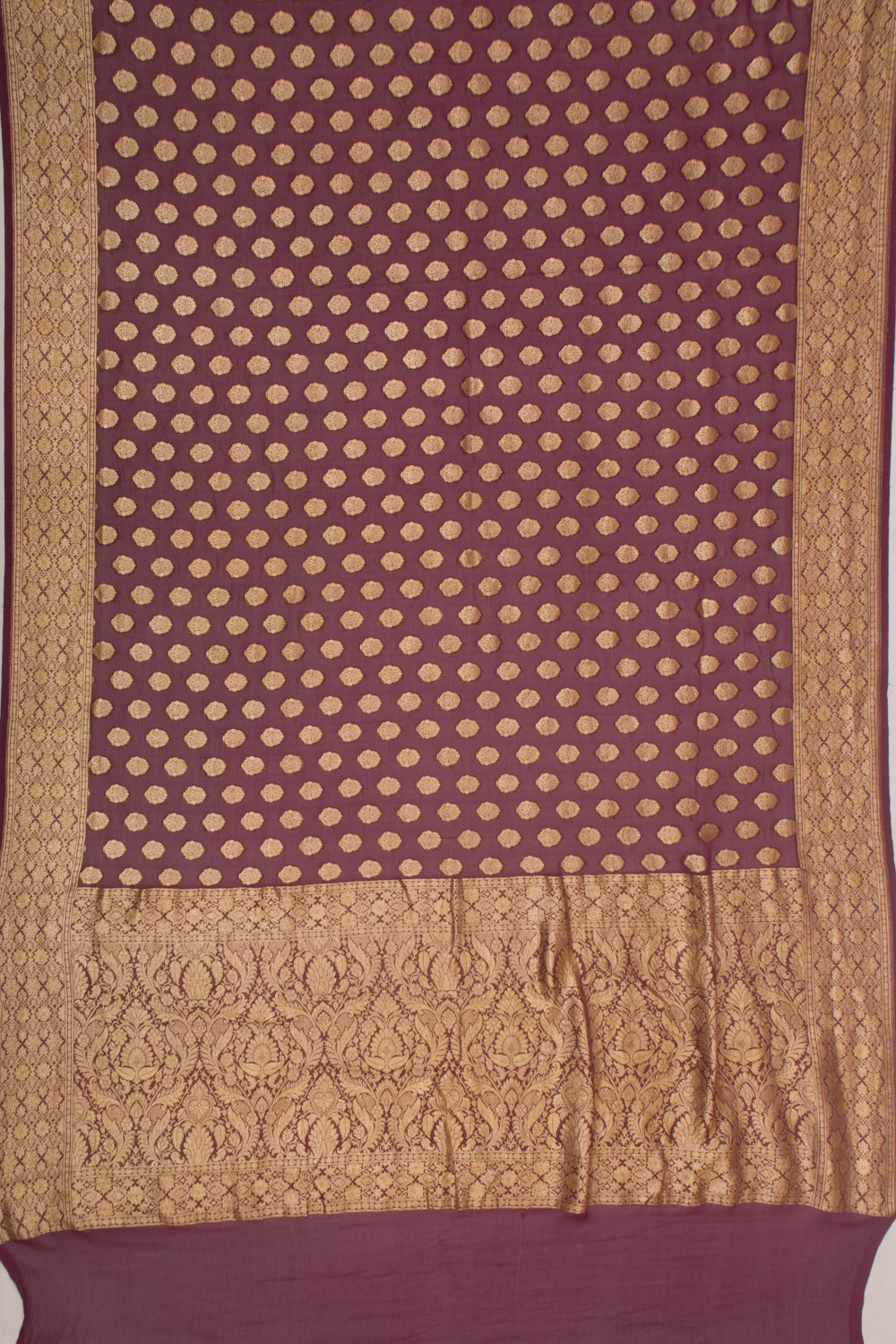 Banarasi Georgette Butta Purple Saree