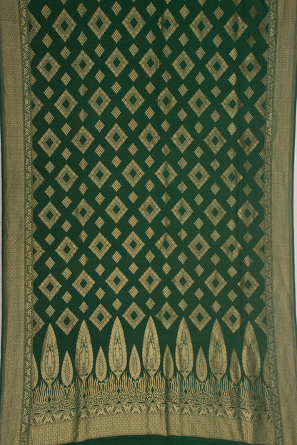 Banarasi Tussar Georgette Butta Green Saree