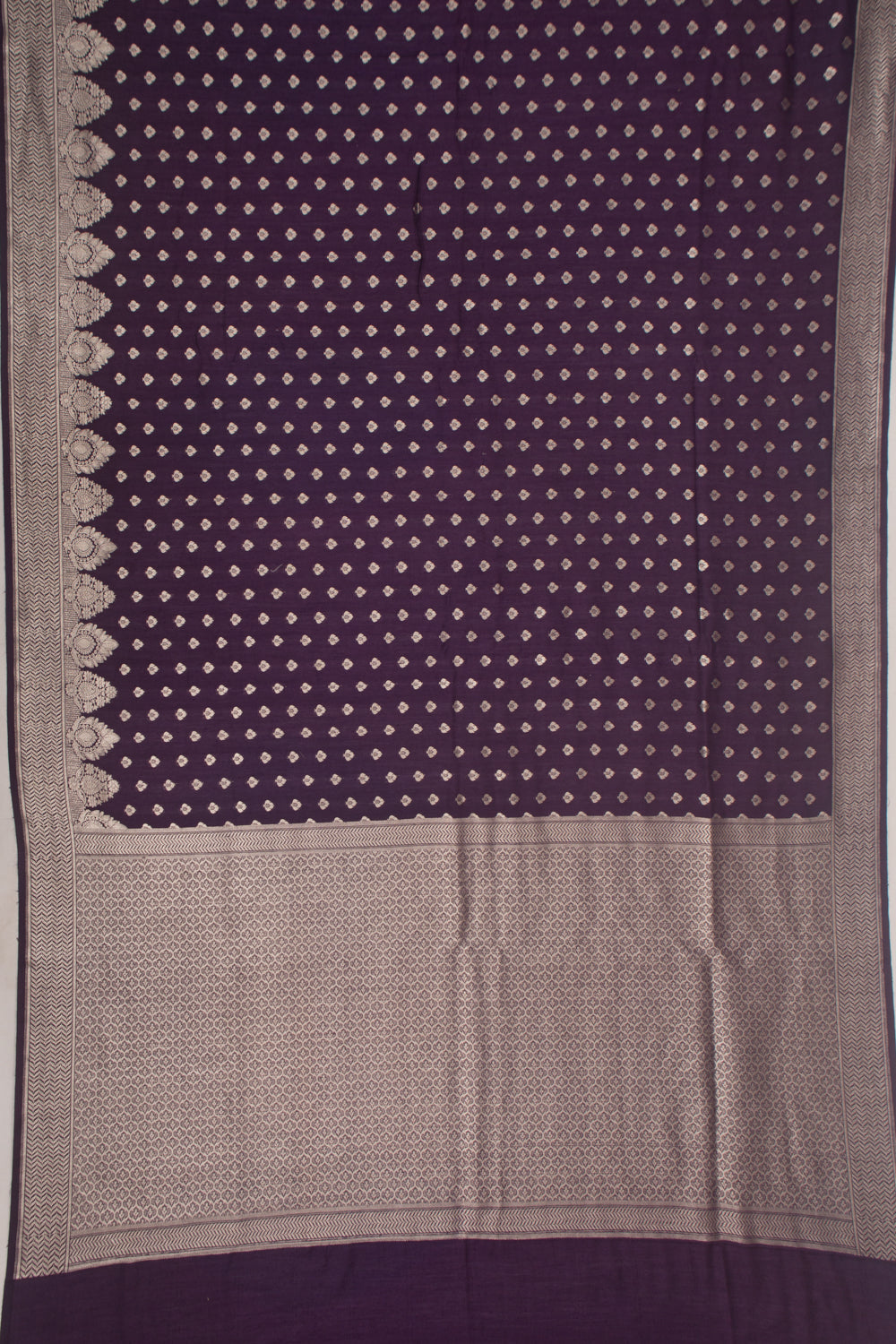 Banarasi Tussar Butta Violet Saree