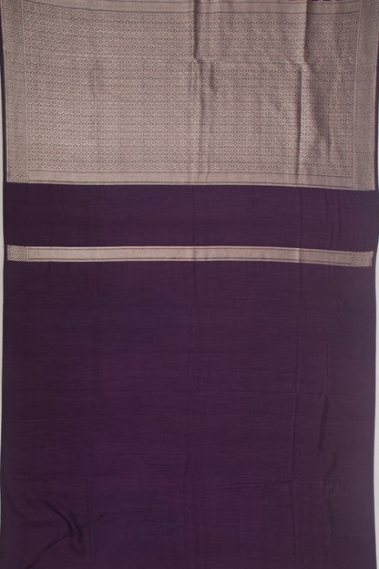 Banarasi Tussar Butta Violet Saree