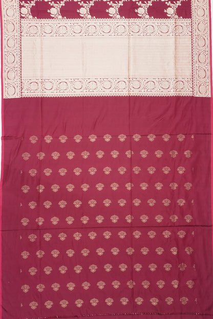 Banarasi Silk Jaal Burgundy Saree