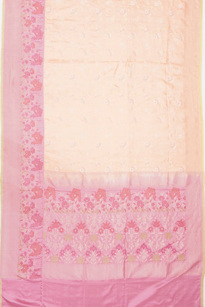 Banarasi Silk Jaal Pastel Orange Saree