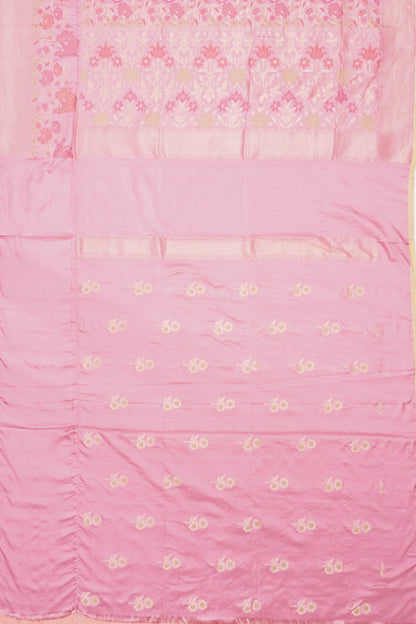 Banarasi Silk Jaal Pastel Orange Saree