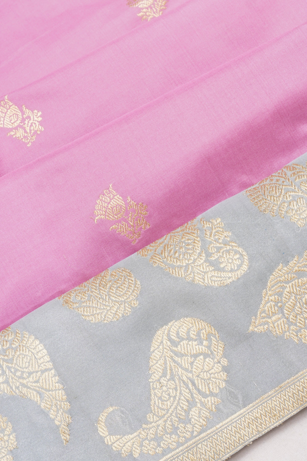 Banarasi Silk Butta Pink Saree