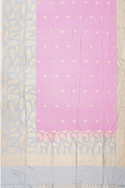 Banarasi Silk Butta Pink Saree
