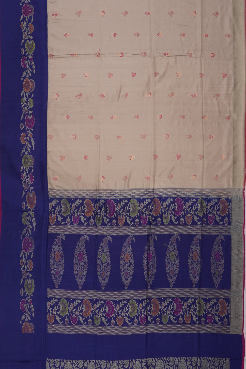 Banarasi Silk Butta Grey Saree