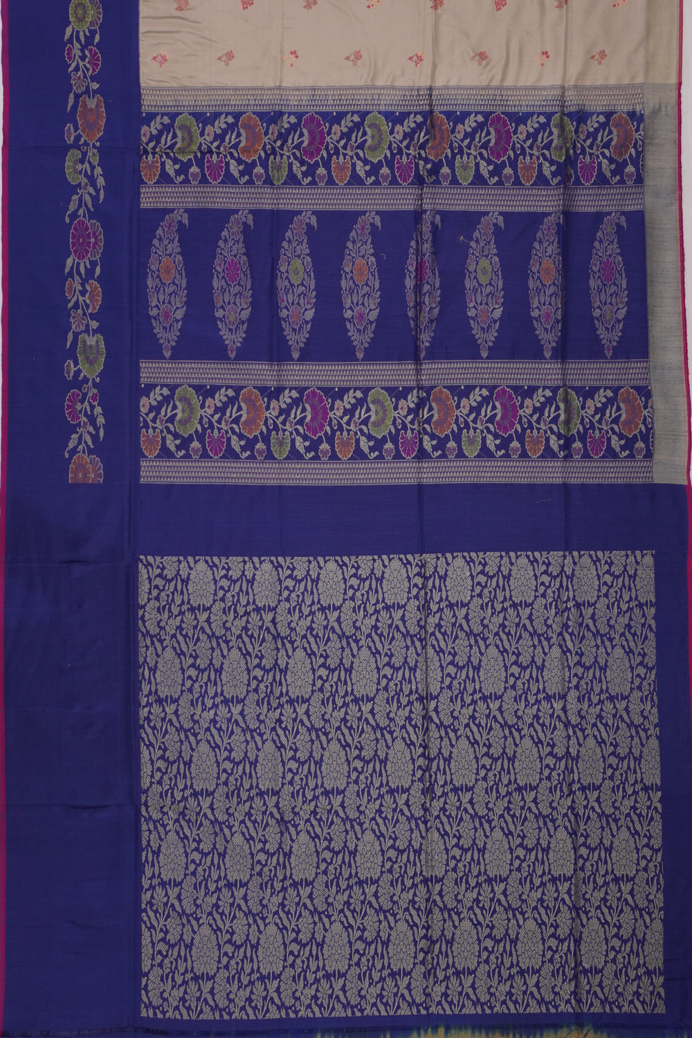 Banarasi Silk Butta Grey Saree