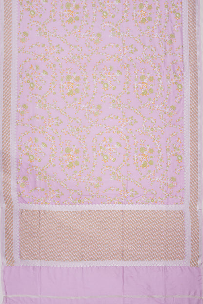 Banarasi Silk Jaal Lavender Saree