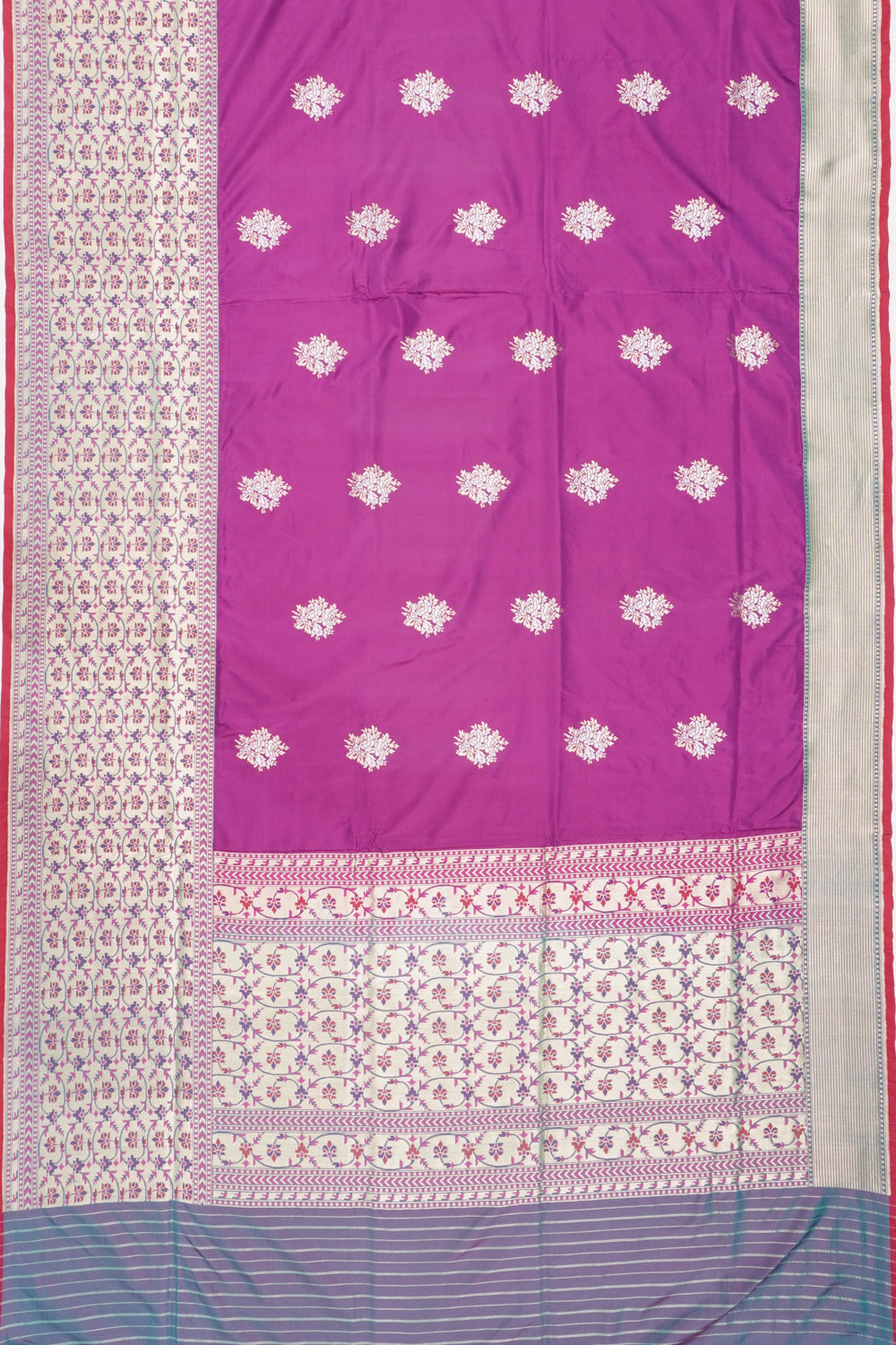 Banarasi Silk Butta Purple Saree