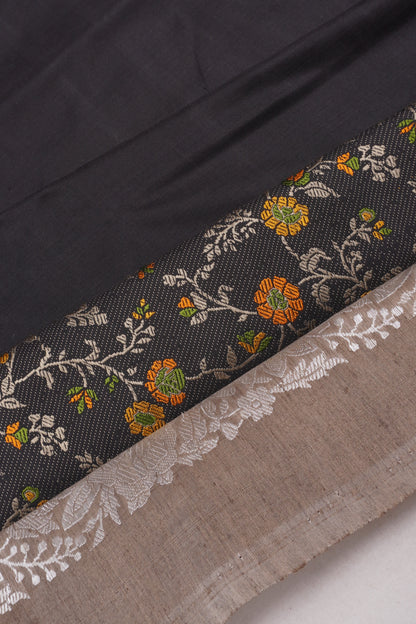 Banarasi Silk Plain Black Saree