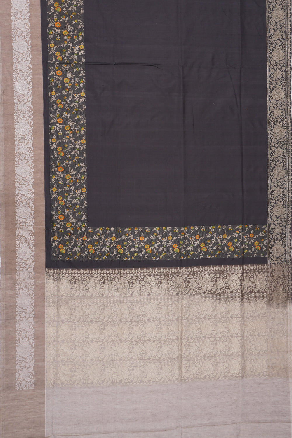 Banarasi Silk Plain Black Saree
