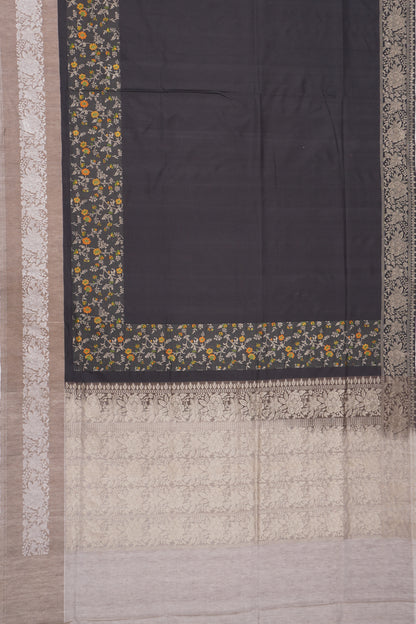 Banarasi Silk Plain Black Saree