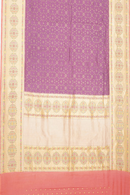 Banarasi Tussar Brocade Purple Saree