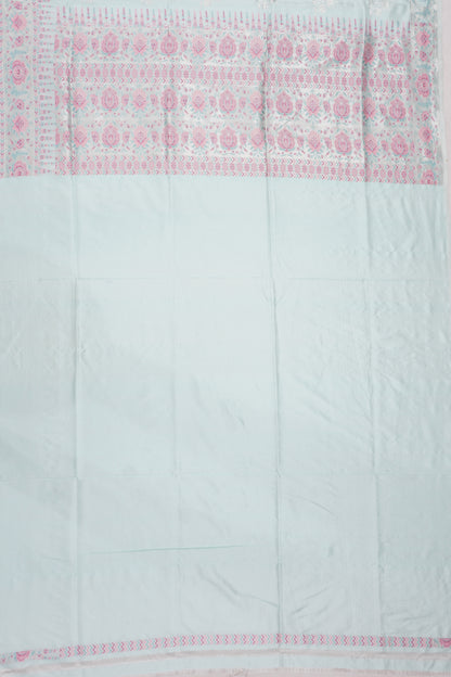 Banarasi Silk Butta Pastel Blue Saree