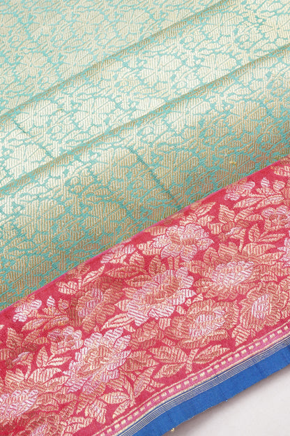 Banarasi Silk Brocade Sea Green Saree
