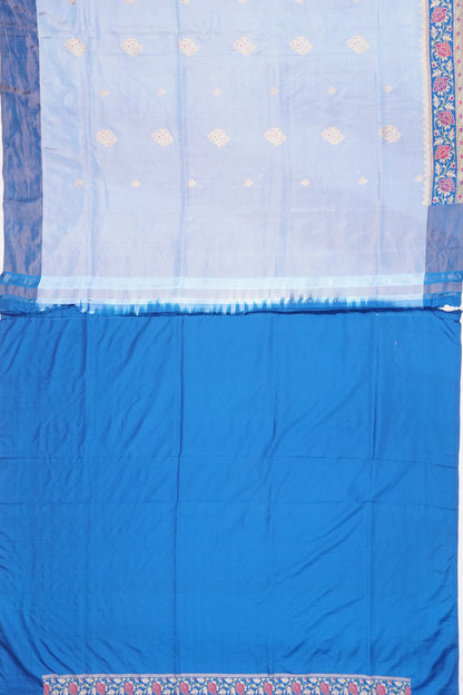 Banarasi Silk Tissue Butta Pastel Blue Saree
