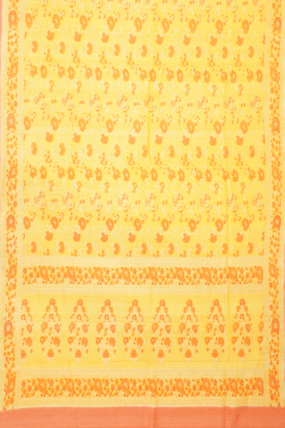 Banarasi Tussar Brocade Yellow Saree