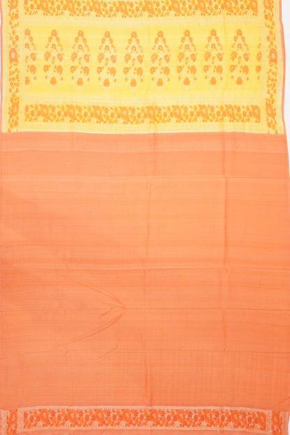 Banarasi Tussar Brocade Yellow Saree