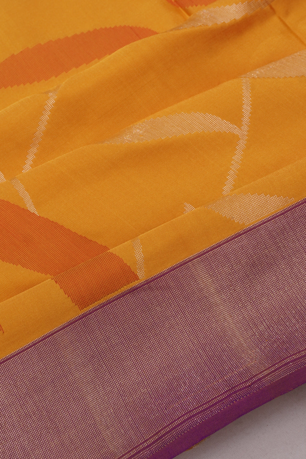Banarasi Silk Jaal Yellow Saree