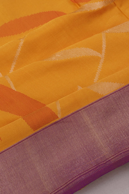 Banarasi Silk Jaal Yellow Saree