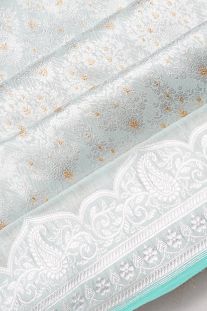 Banarasi Silk Brocade Sky Blue Saree